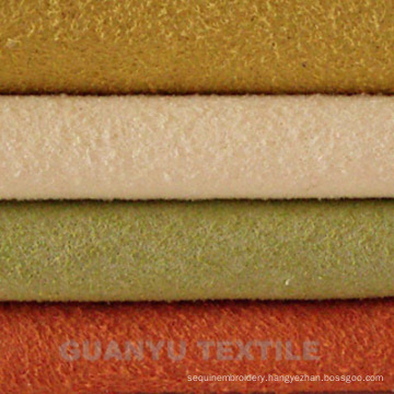 Synthetic Suede Leather 100% Polyester Fabric for Home Decoration